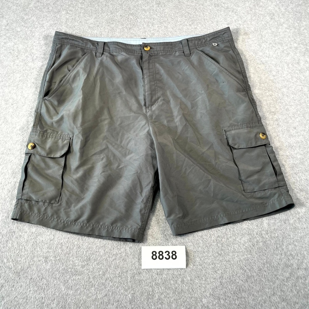 Magellan Outdoors Cargo Shorts Men 40 Gray Mesh Lined Fishing Casual Outdoor